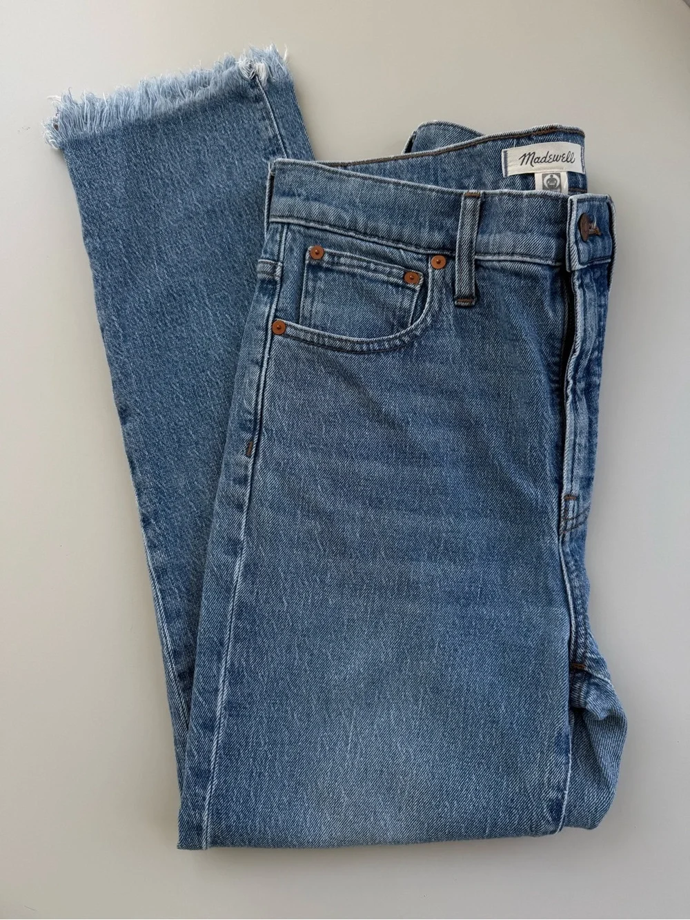 Madewell Perfect Vintage Crop Jeans Blue Wash 27